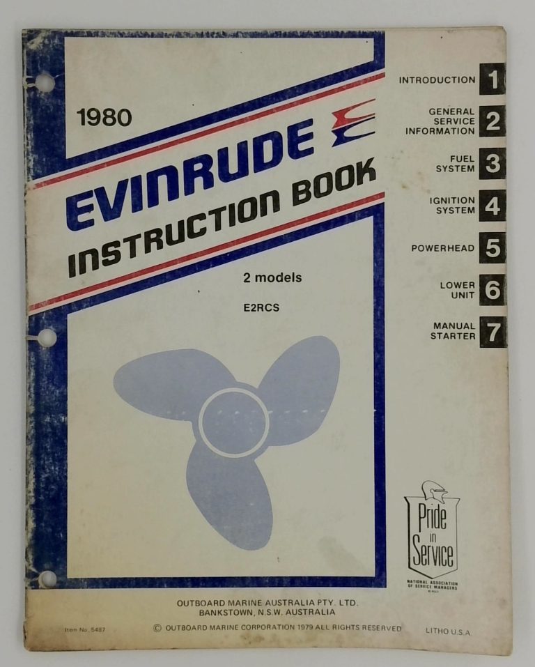 5487 Instruction Book – Evinrude 1980 2 Models