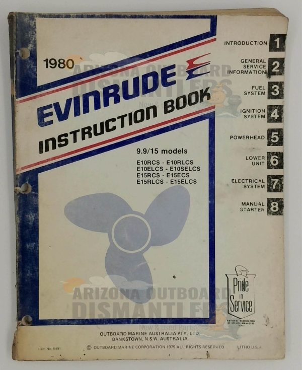 5491 Instruction Book – Evinrude 1980 9.9/15HP