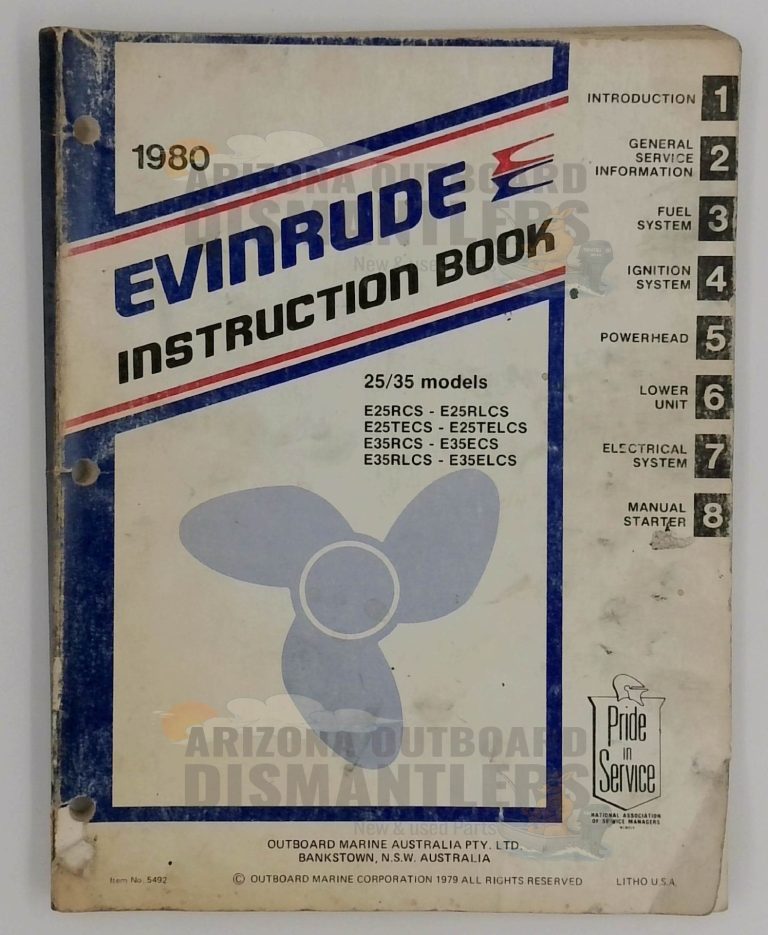 5492 Instruction Book – Evinrude 1980 25/35HP