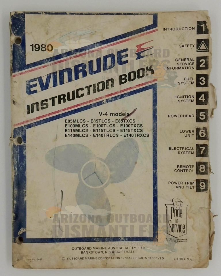 5495 Instruction Book – Evinrude 1980 V-4