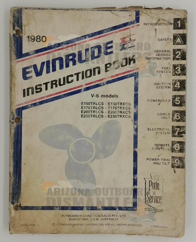 5496 Instruction Book – Evinrude 1980 V-6 Models