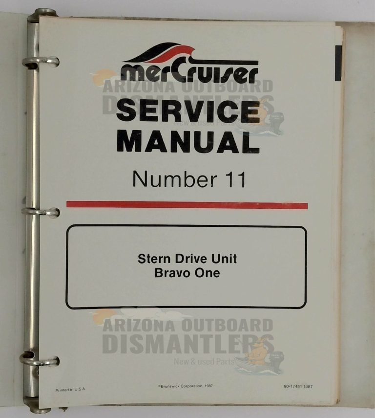 90-17431 Service Manual – MerCruiser Bravo One Stern Drive Unit (#11)
