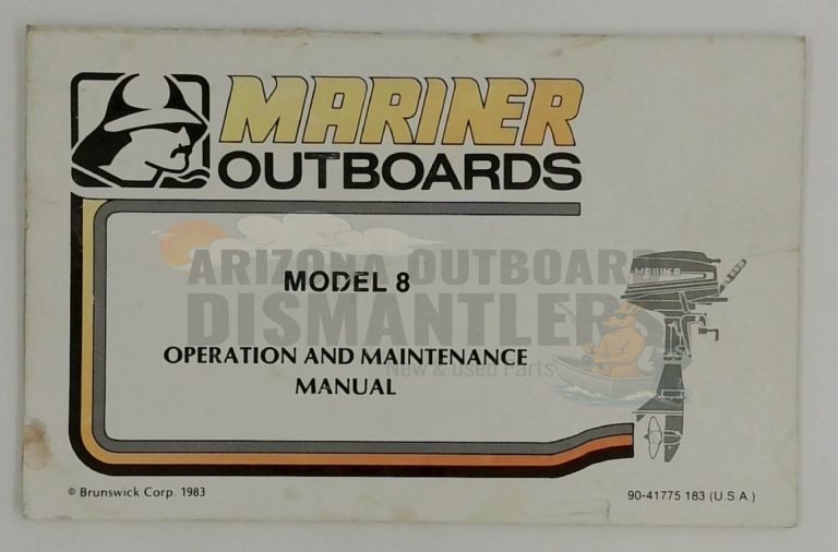 90-41775 Operation & Maintenance Manual – Mariner Model 8