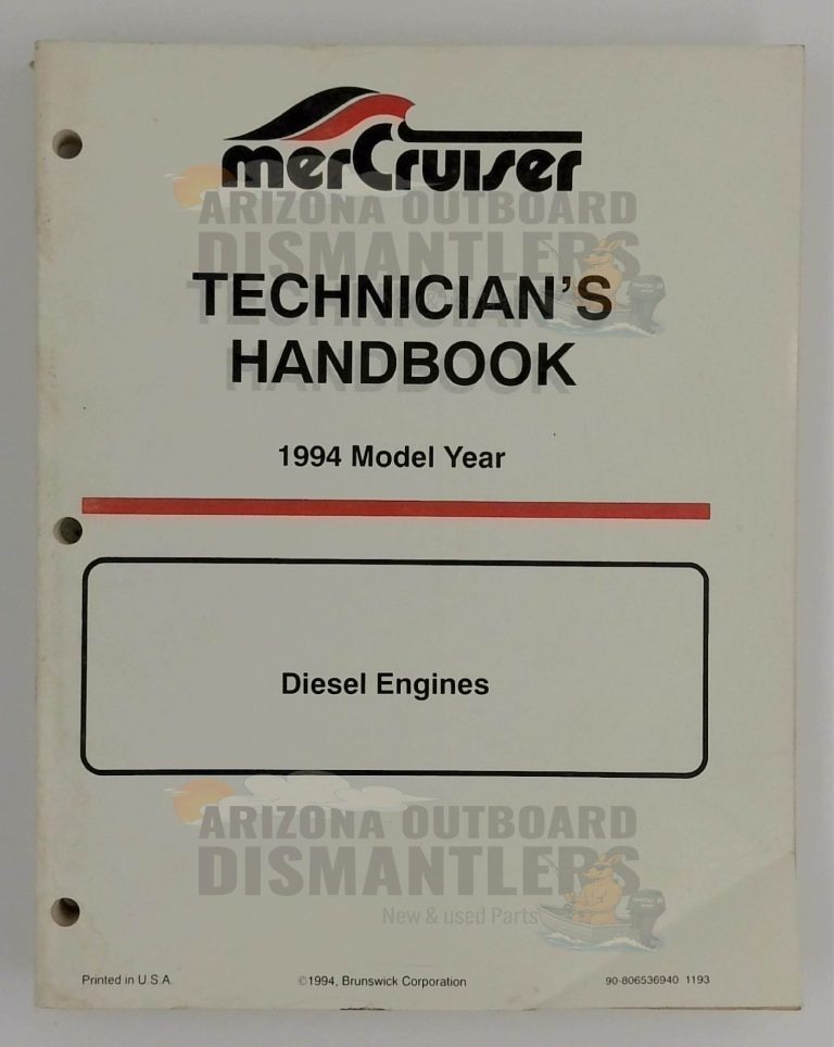 90-806536940 Technician’s Handbook – MerCruiser Diesel Engines (1994)