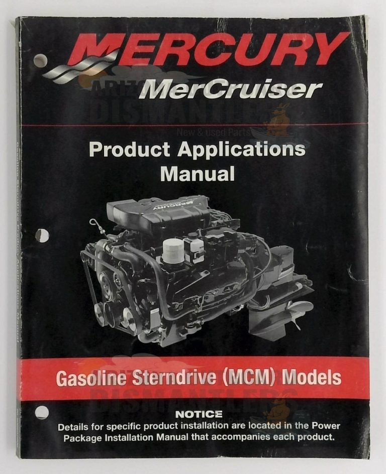 90-806697000 Product Applications Manual – 2000 Mercury MerCruiser Gasoline Sterndrive (MCM) Models