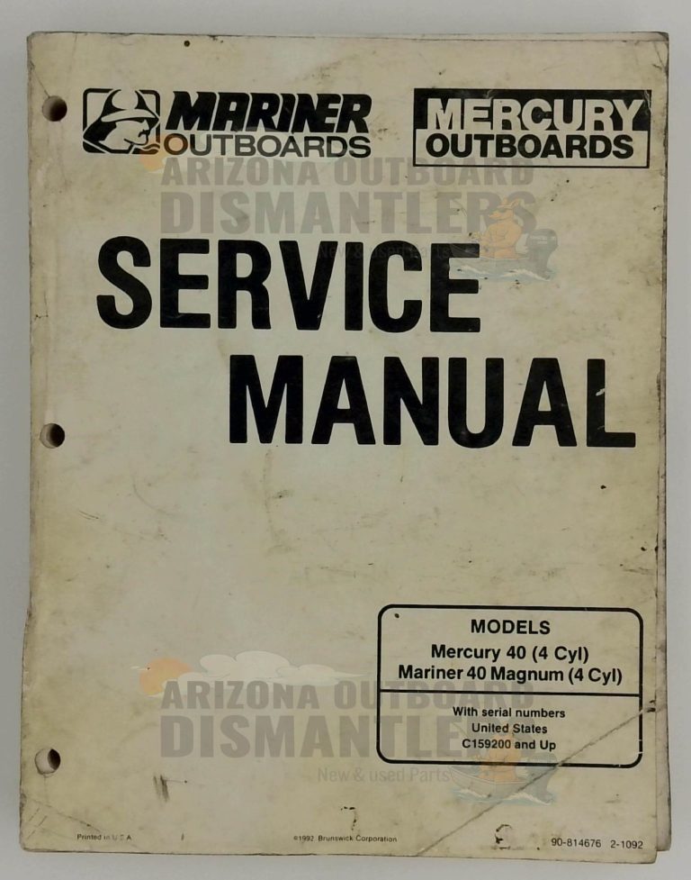90-814676 Service Manual – Mariner 40HP 4-Cyl