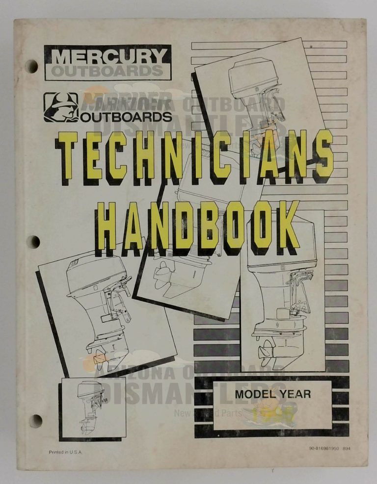 90-816981950 Technicians Handbook – Mercury Mariner 1995