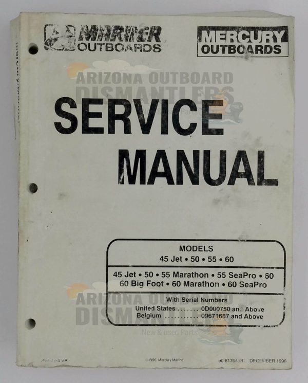 90-817643R Service Manual – Mercury Mariner 45–60HP (1996)