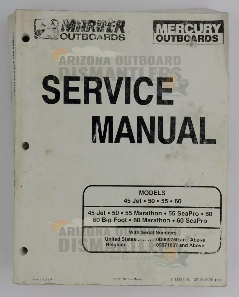 90-817643R Service Manual – Mercury Mariner 45–60HP (1996)