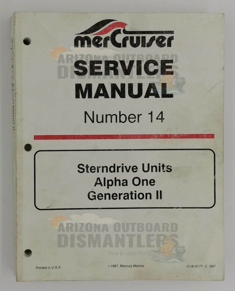 90-818177-2 Service Manual – MerCruiser Alpha One Gen II Stern Drive Units (#14)