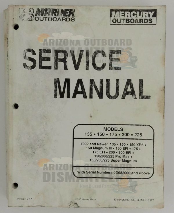 90-824052R2 Service Manual – Mercury Mariner 135-225HP (1997)