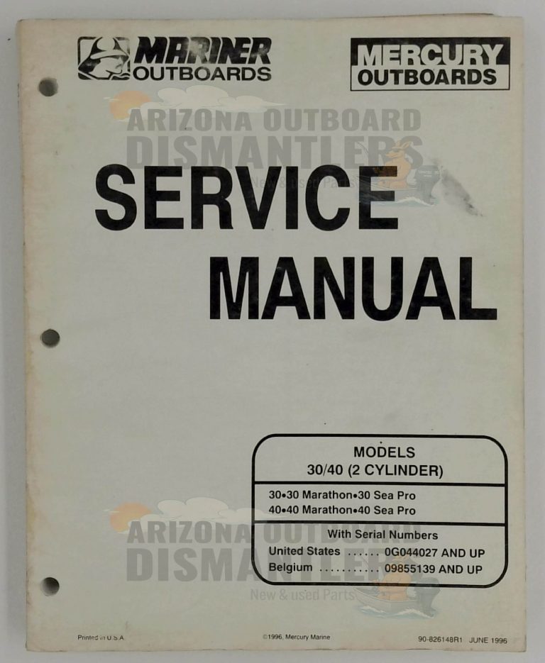 90-826148R1 Service Manual – Mercury/Mariner 30-40HP (2-Cylinder)
