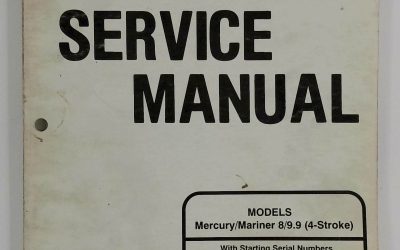 90-827857 Mercury Mariner Service Manual – 8/9.9 HP 4-Stroke (1994 Edition)