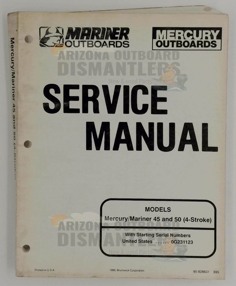 90-828631 Service Manual – Mariner/Mercury 45–50HP 4-Stroke (1995)
