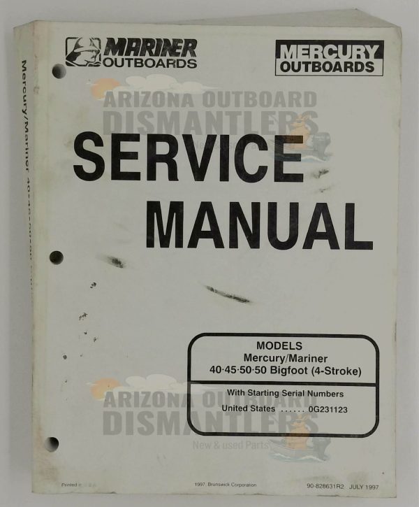90-828631R2 – Mercury Mariner 40-50HP Bigfoot Service Manual 1997 (4-Stroke)