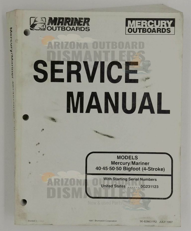 90-828631R2 – Mercury Mariner 40-50HP Bigfoot Service Manual 1997 (4-Stroke)