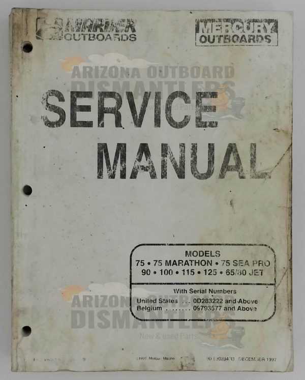 90-830234R3 – Mercury Mariner Service Manual 75–125HP (1997)