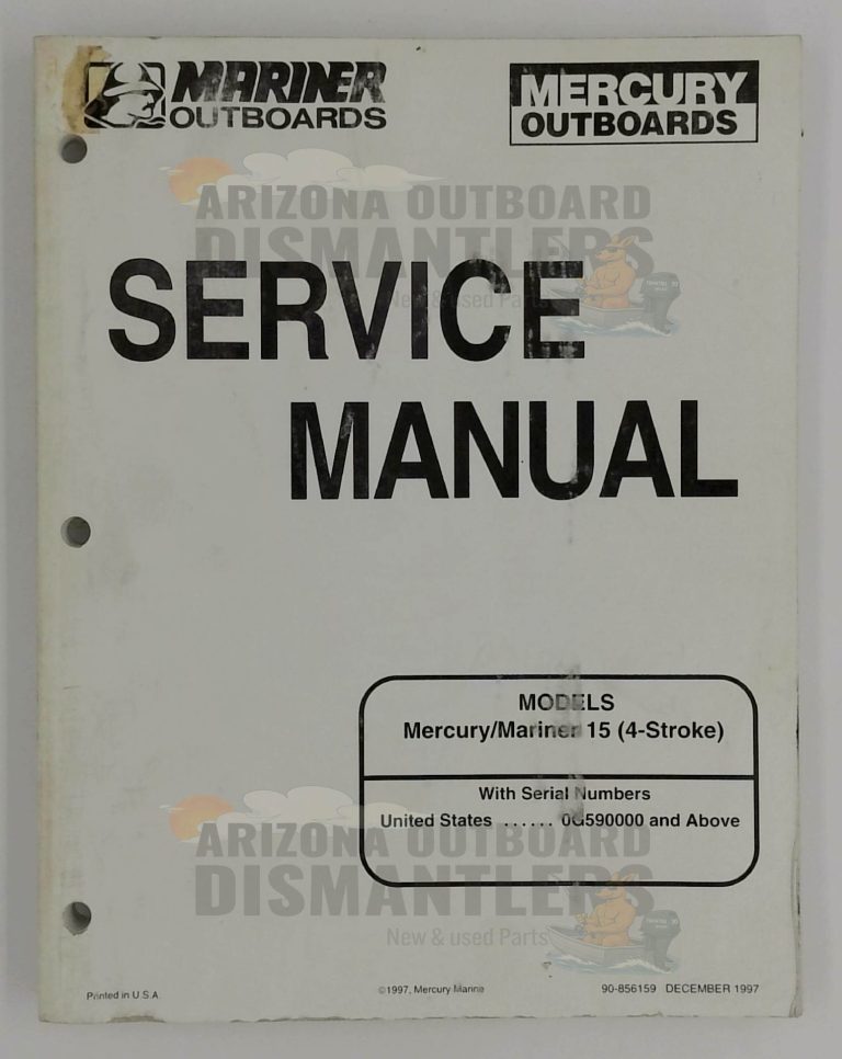 90-856159 Service Manual – Mariner/Mercury 15HP 4-Stroke (1997)