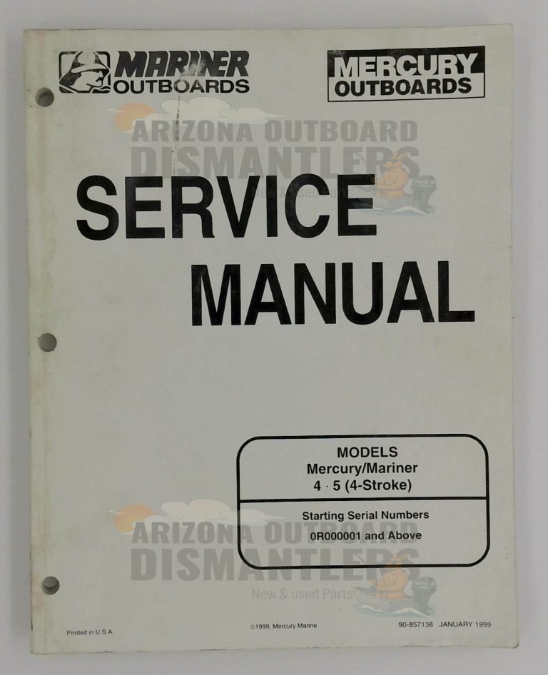 90-857138 Service Manual – Mercury/Mariner 4-5 HP 4-Stroke