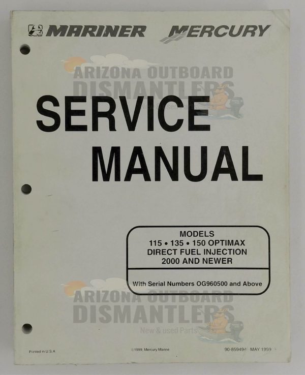 90-859494 Service Manual – Mercury/Mariner Optimax 115–150HP (1999)