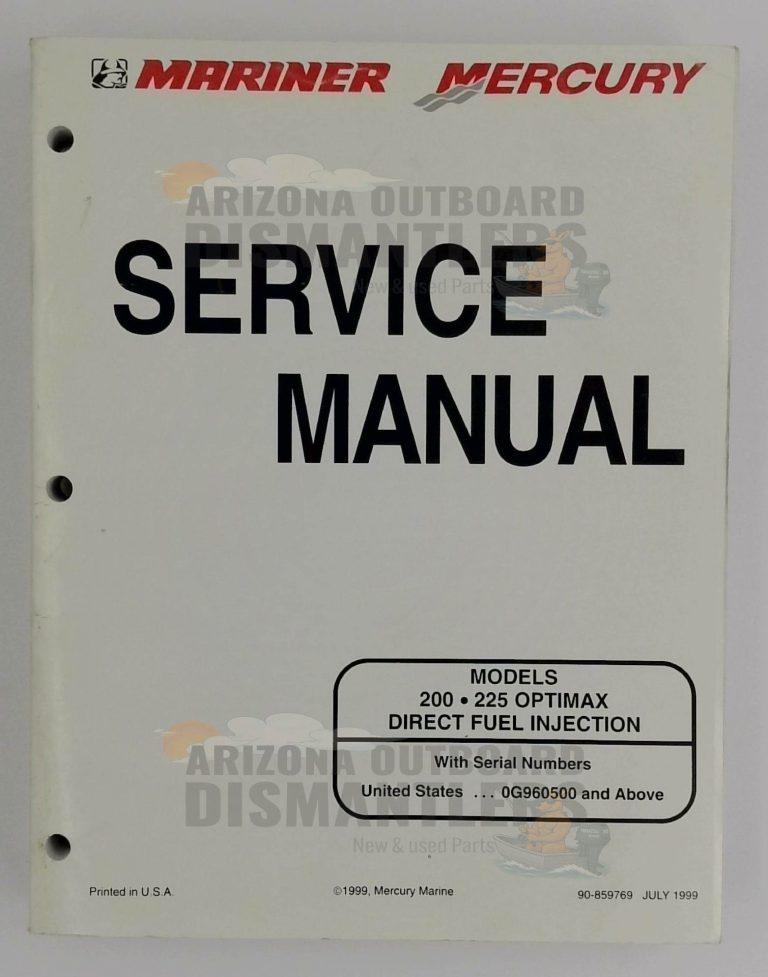90-859769 Service Manual – Mercury/Mariner 200 & 225 Optimax DFI
