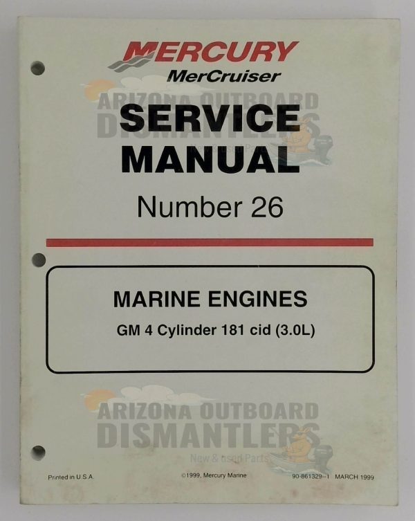 90-861329-1 Service Manual – MerCruiser GM 4-Cylinder 181 CID (3.0 L)
