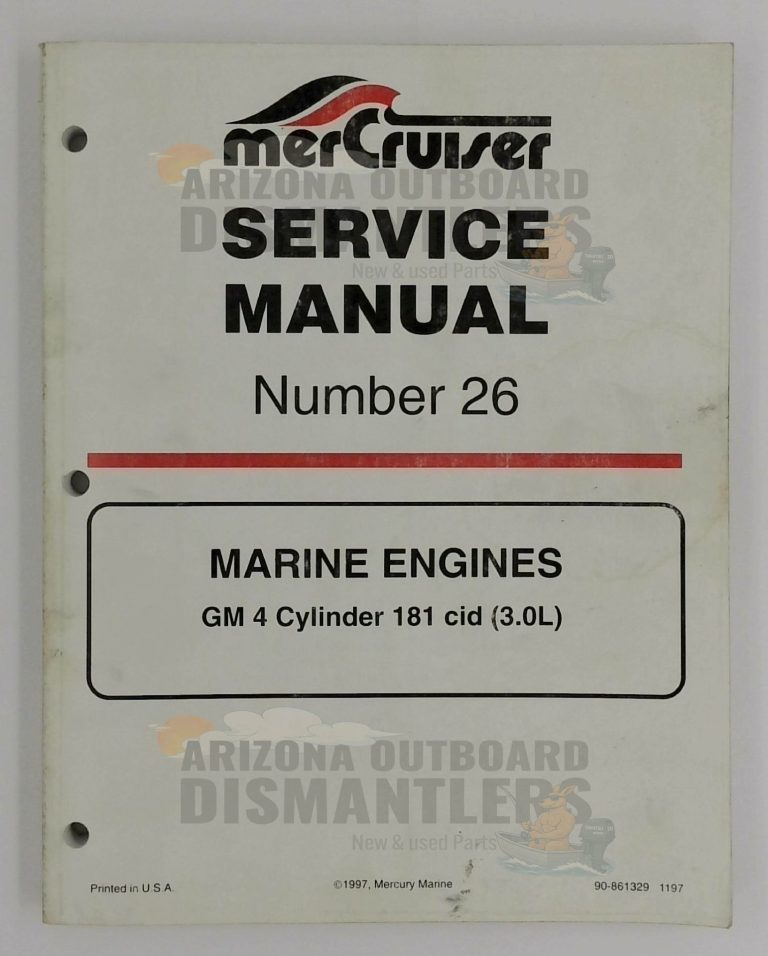 90-861329 Service Manual – MerCruiser GM 4-Cylinder 181 CID (3.0 L)