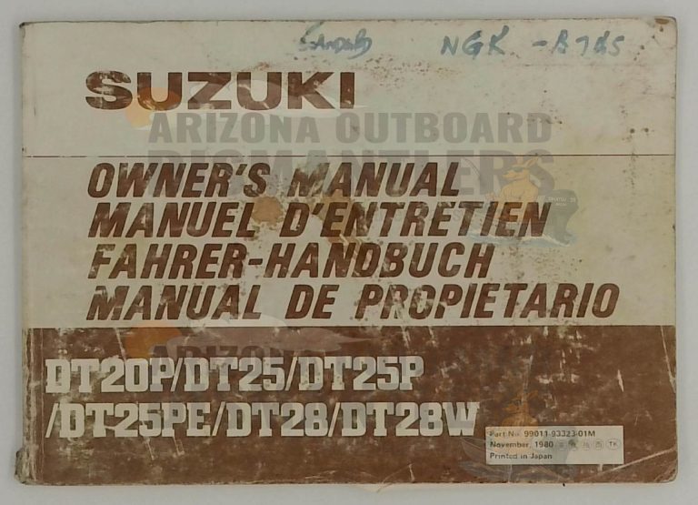 99011-93323-01M Owner's Manual – Suzuki DT20/25/28 Outboards (1980)