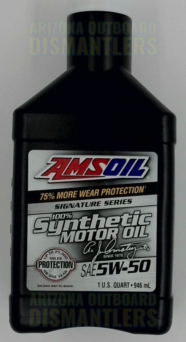 AMSOIL Signature Series 5W-50 100% Synthetic Motor Oil – 1 Quart (946 mL)