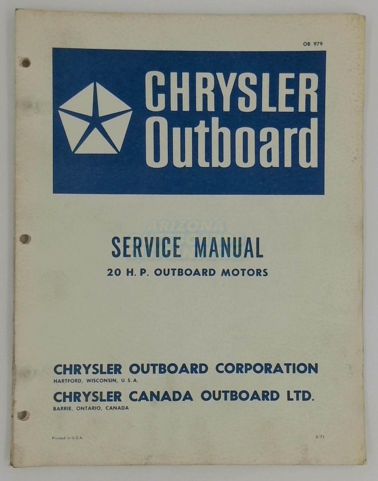 Chrysler Outboard Service Manual 20 Hp