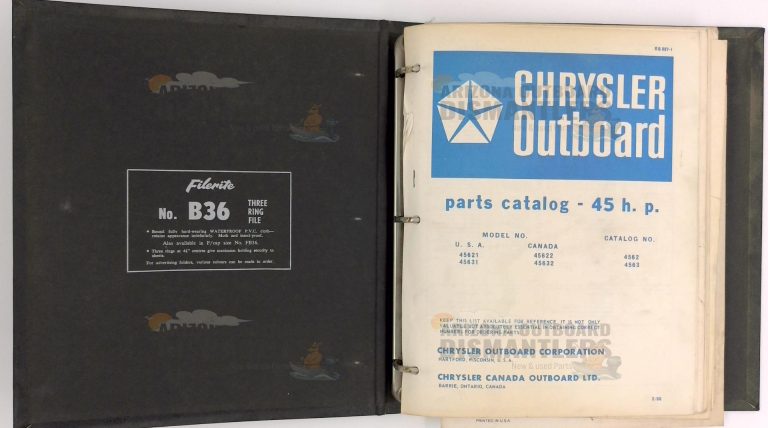 Chrysler Outboard Parts Catalog 45HP (OB887-1) – Vintage OEM Edition