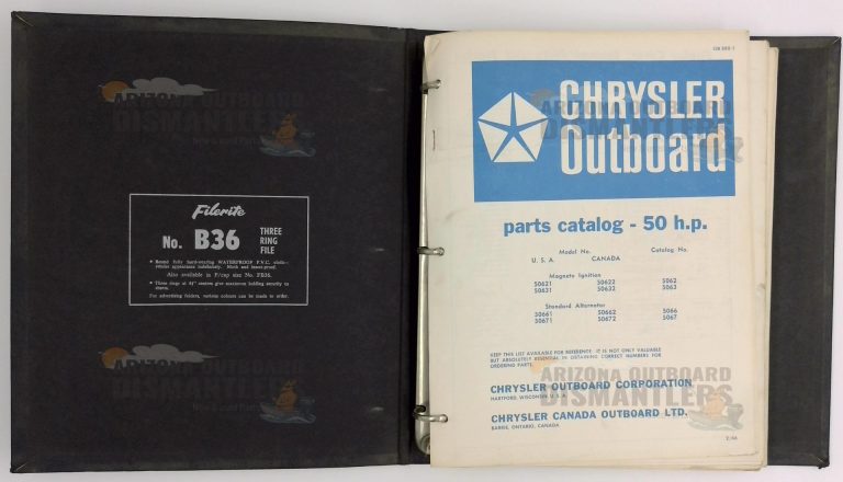 Chrysler Outboard Parts Catalog 50HP-60HP (OB888 Series) – Vintage Original Edition