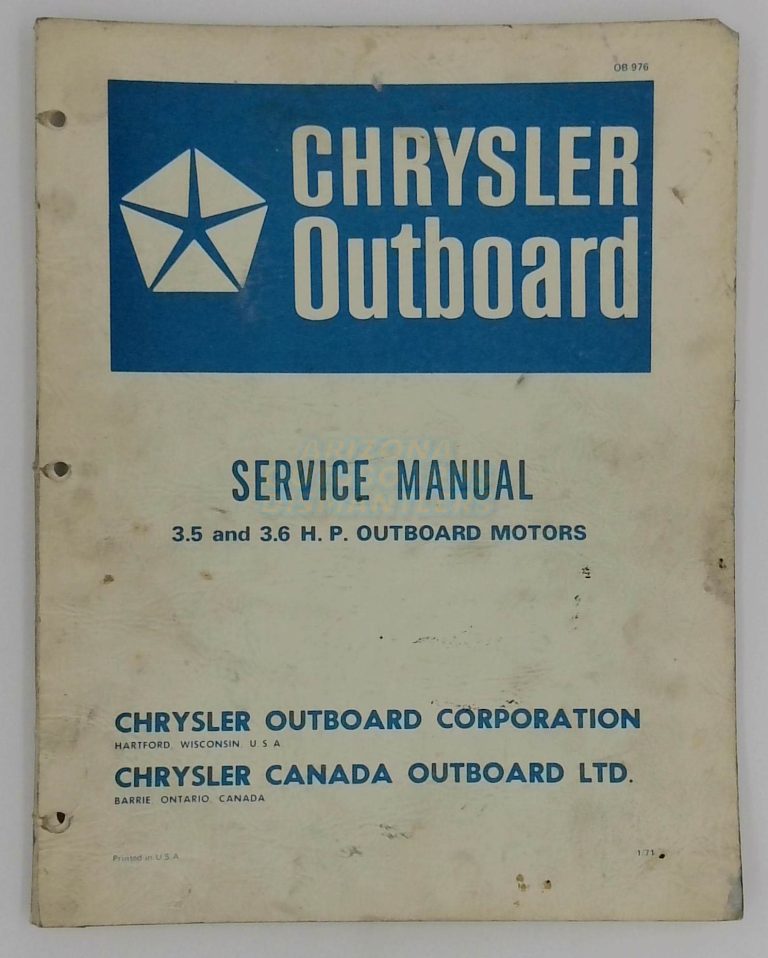 Chrysler Outboard Service Manual 3.5 And 3.6 Hp