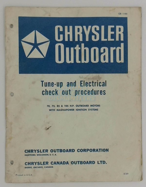Chrysler Outboard Tune Up and Electrical Check Out Procedures