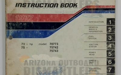 Evinrude Service Instruction Book – 1977 70HP & 75HP Outboards