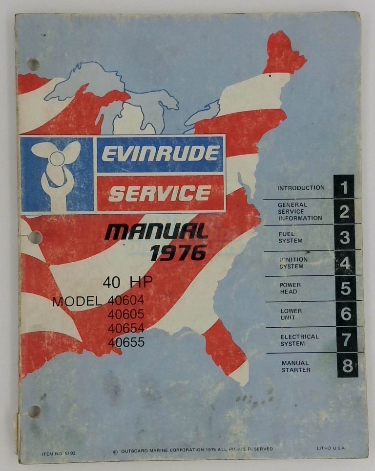 1976 Evinrude 40 Hp Service Manual