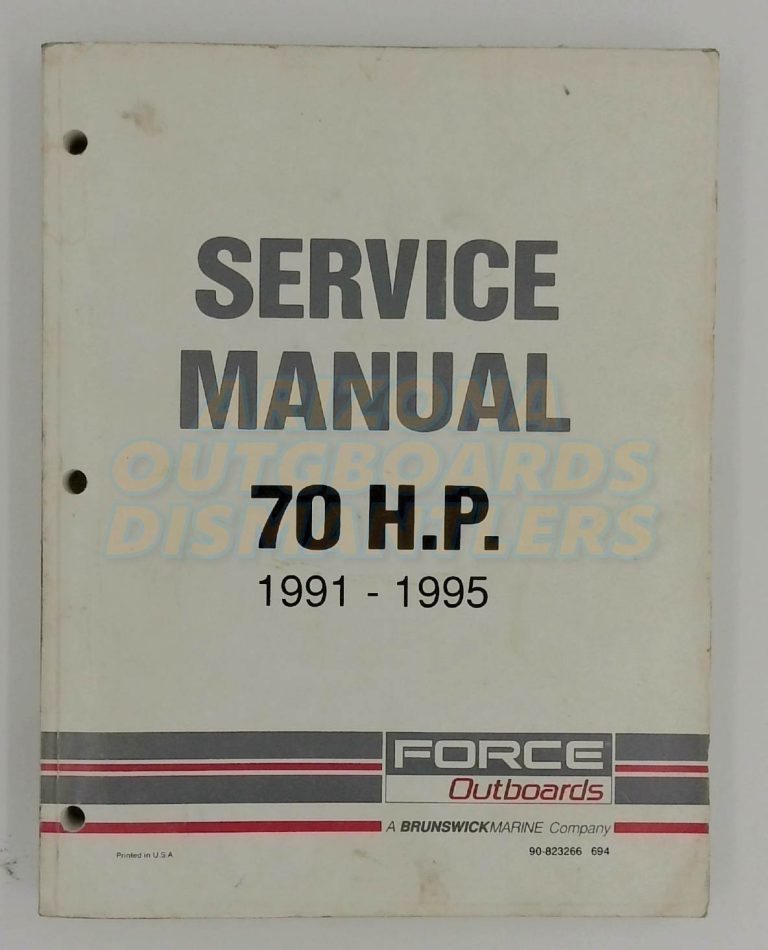 Force Outboards Service Manual 70HP 1991/1995