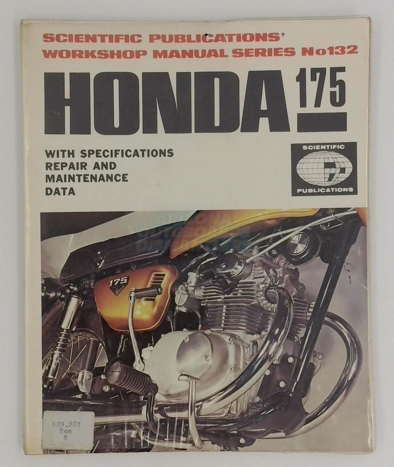 Honda 175 Motorcycle Workshop Manual No 132