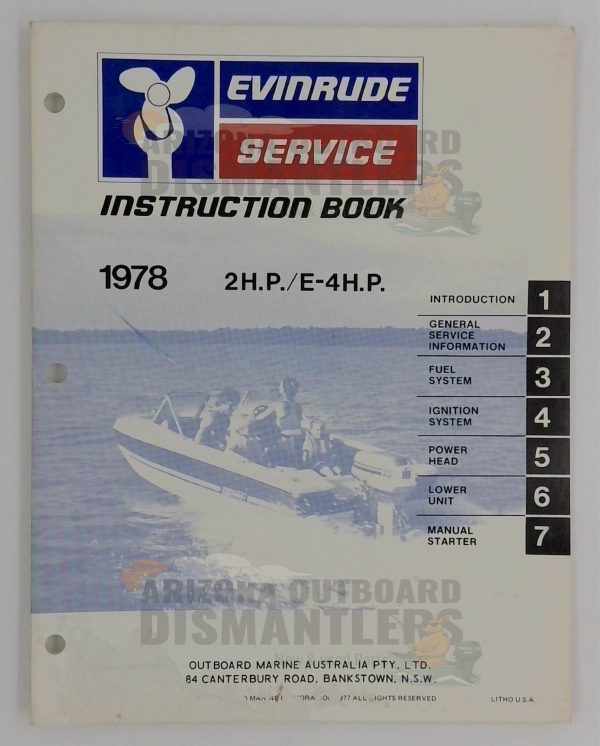 096502 Instruction Book – 1978 Evinrude 2HP / 4HP