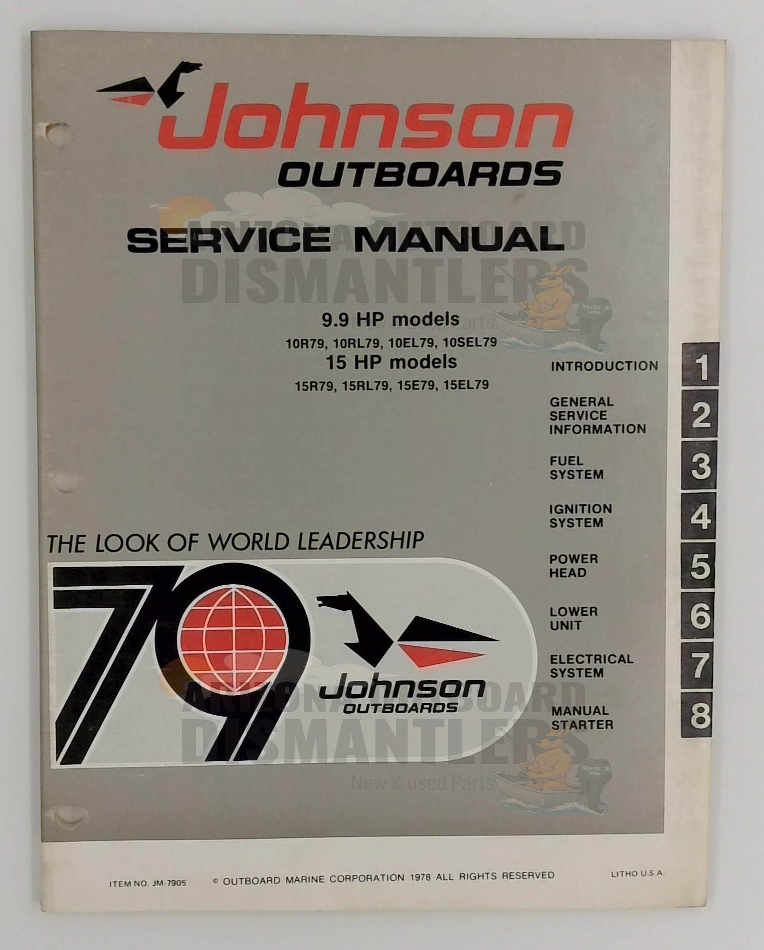JM-7905 – 9.9/15HP Models 1978 Service Manual – Johnson