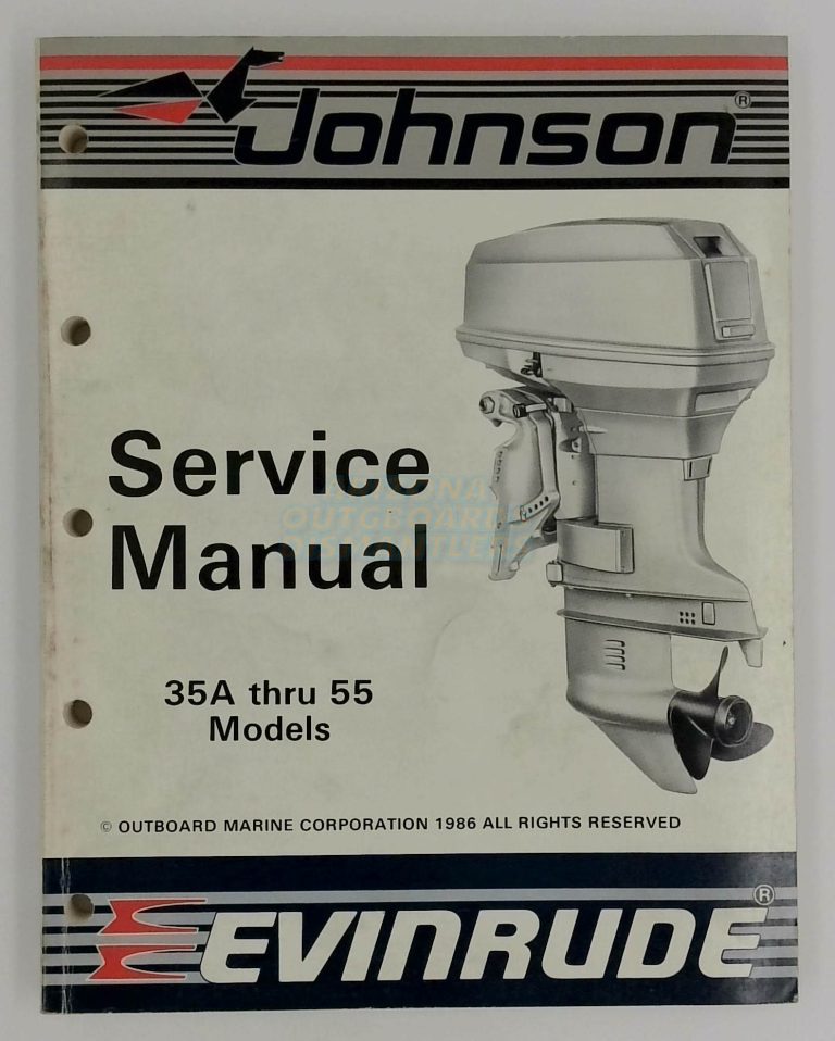 Johnson Evinrude Service Manual 35A Thru 55 Models CU