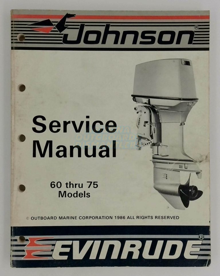 Johnson Evinrude Service Manual 60 Thru 75 Models
