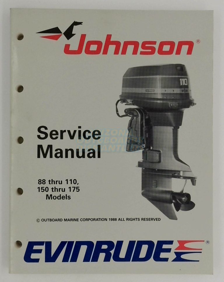 Johnson Evinrude Outboard 88 Thru 110, 150 Thru 175 Service Manual