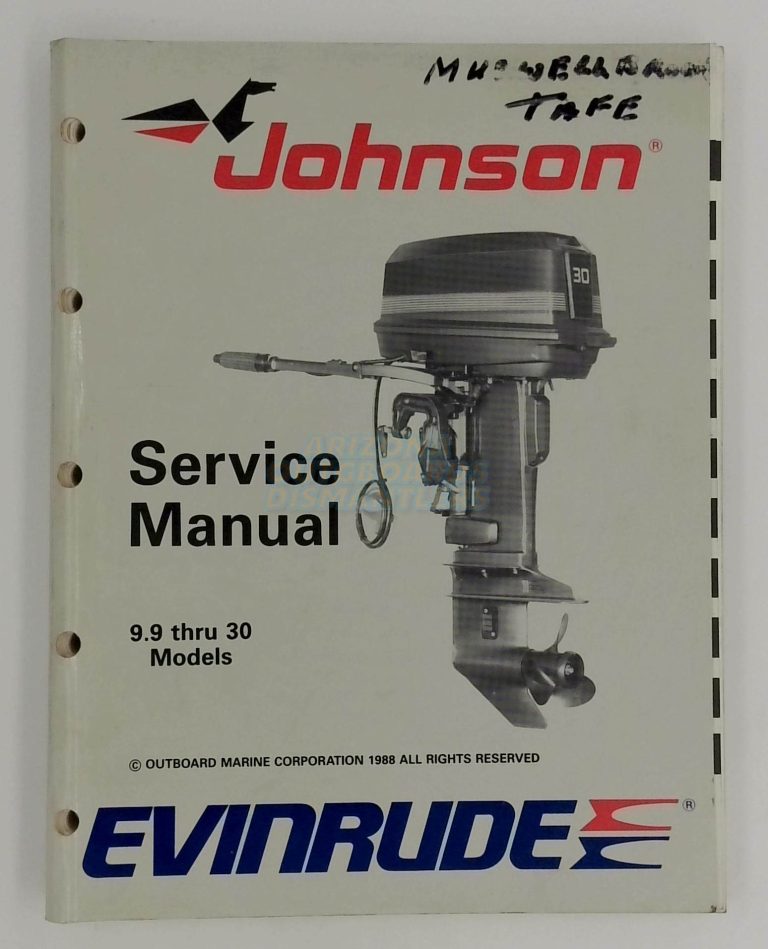 Johnson Evinrude Outboard Service Manual 9.9 Thru 30 CE