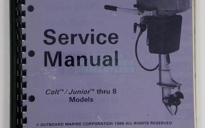 Johnson Evinrude Outboards Service Manual Colt/ Junior Thru 8 In Folder
