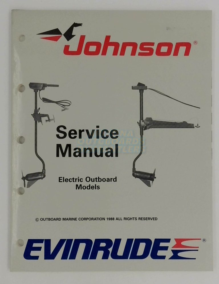 Johnson Evinrude Outboard Service Manual Electric Outboards