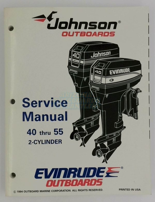 Johnson Evinrude Outboard Service Manual 40 Thru 55 2 Cylinder