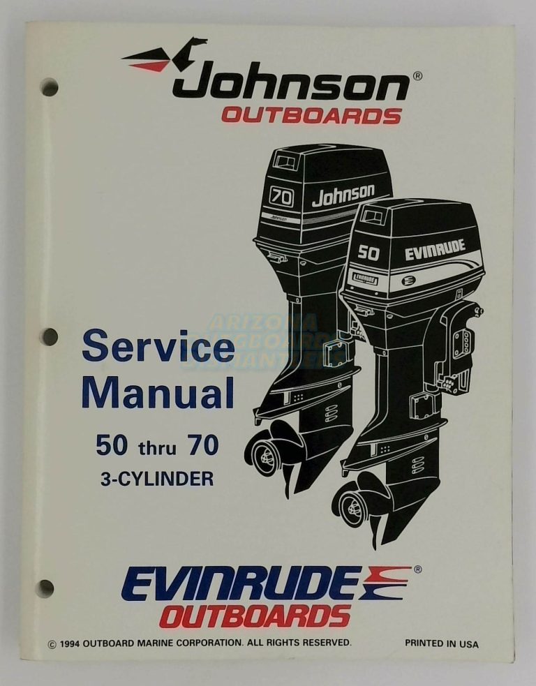Johnson Evinrude Outboard Service Manual 50 Thru 70 3 Cylinder