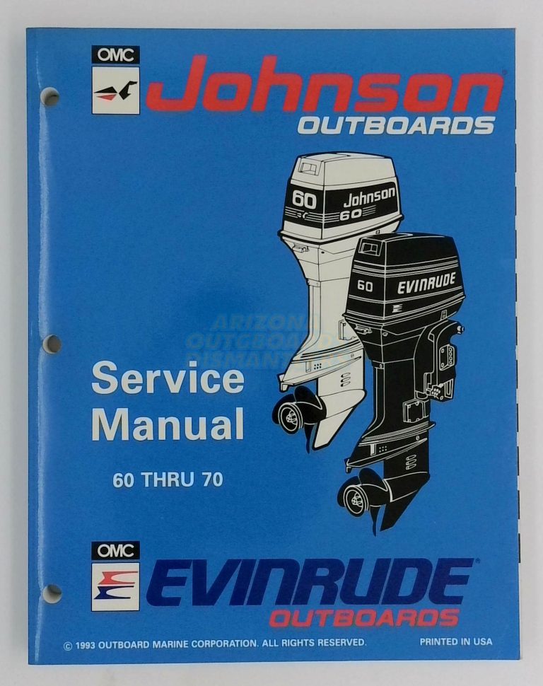 Johnson Evinrude Outboards Service Manual 60 Thru 70