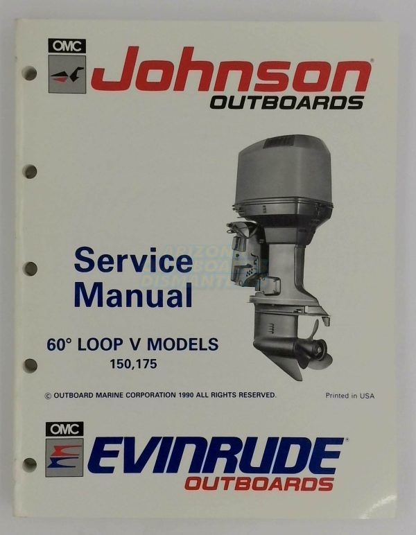 Johnson Evinrude Outboard Service Manual 60 c Loop V Models 150/175 Models, EL